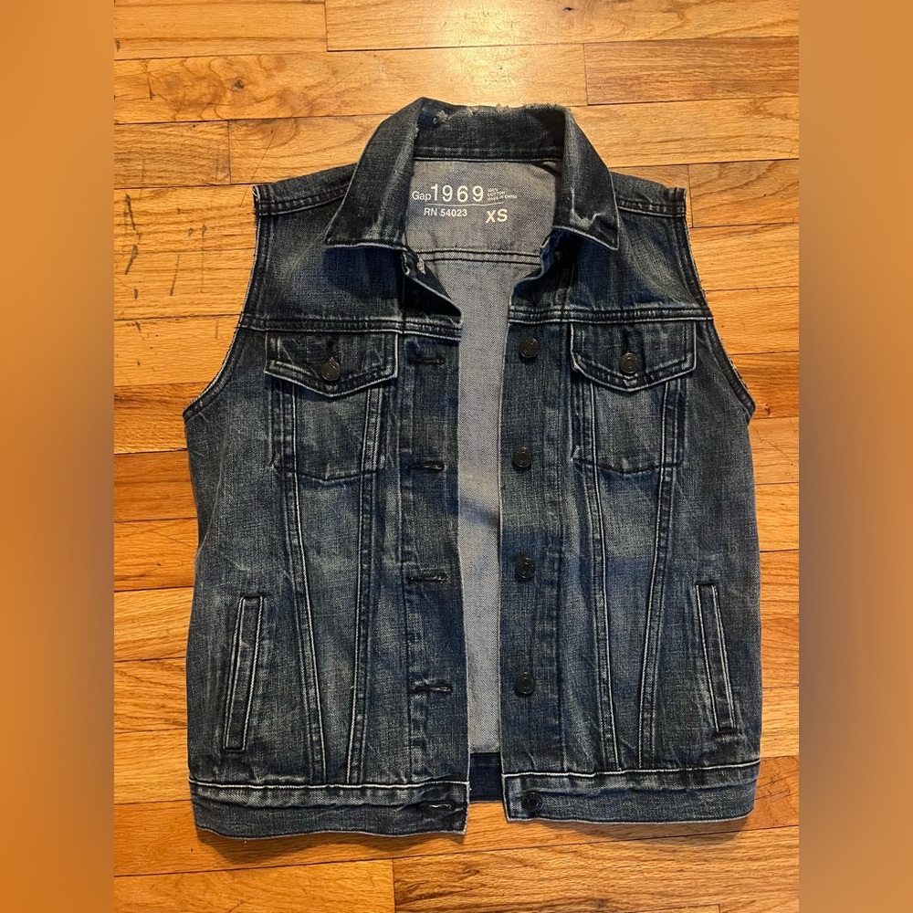 GAP Classic Blue Denim Vest